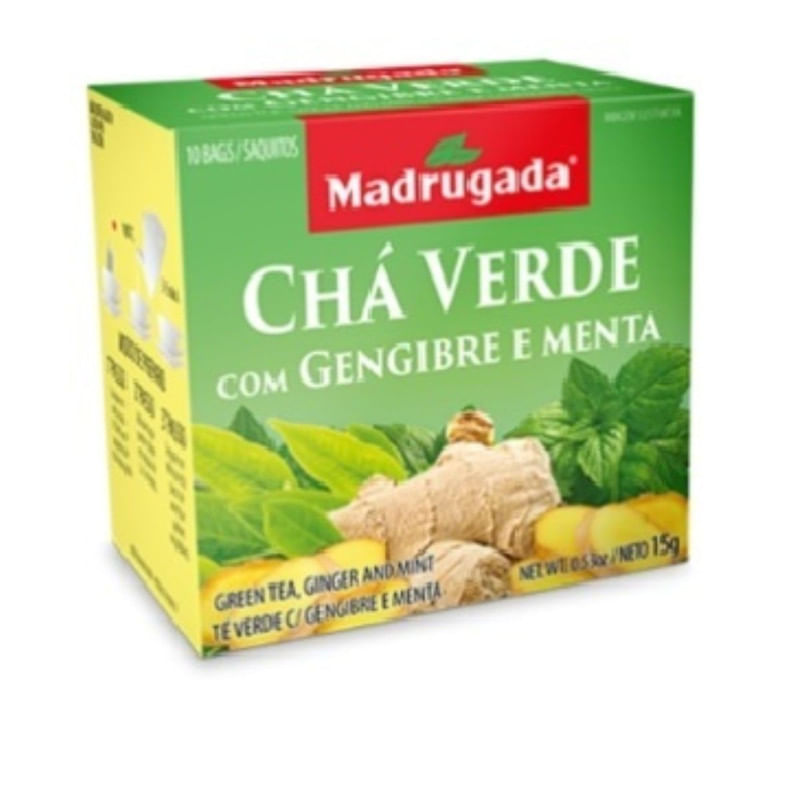 Chá Verde de Gengibre e Menta Madrugada nidades 15g