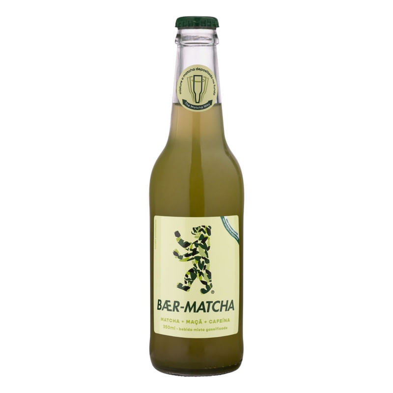 Chá com Suco Concentrado de Maçã Baer-Matcha Gaseificado 350ml