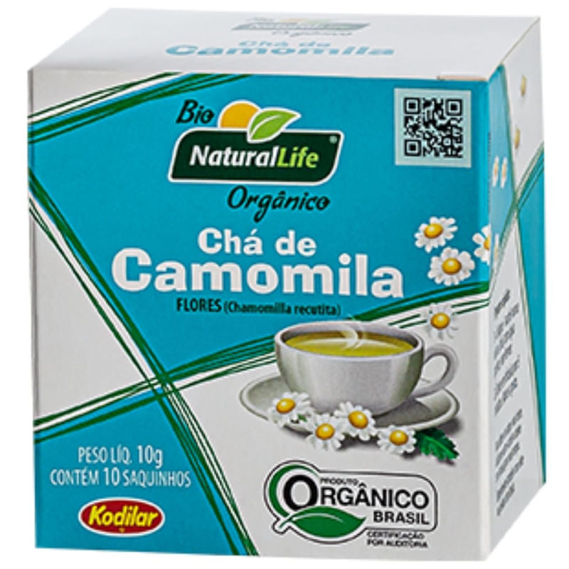 Chá de Camomila Bio Natural Life Orgânico Caixa com 10 Sachês 10g