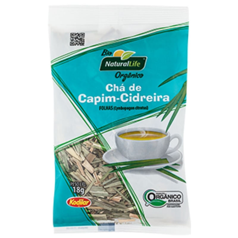 Chá de Capim Cidreira Bio Natural Life Orgânico Sachê 18g