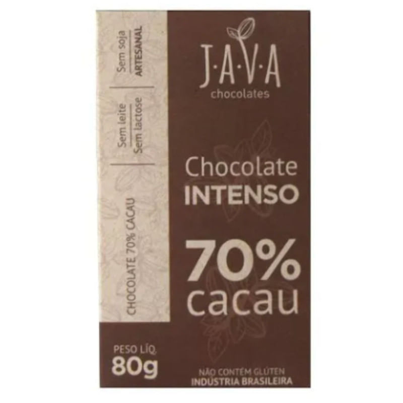 Chocolate 70% Cacau Intenso Java 80g