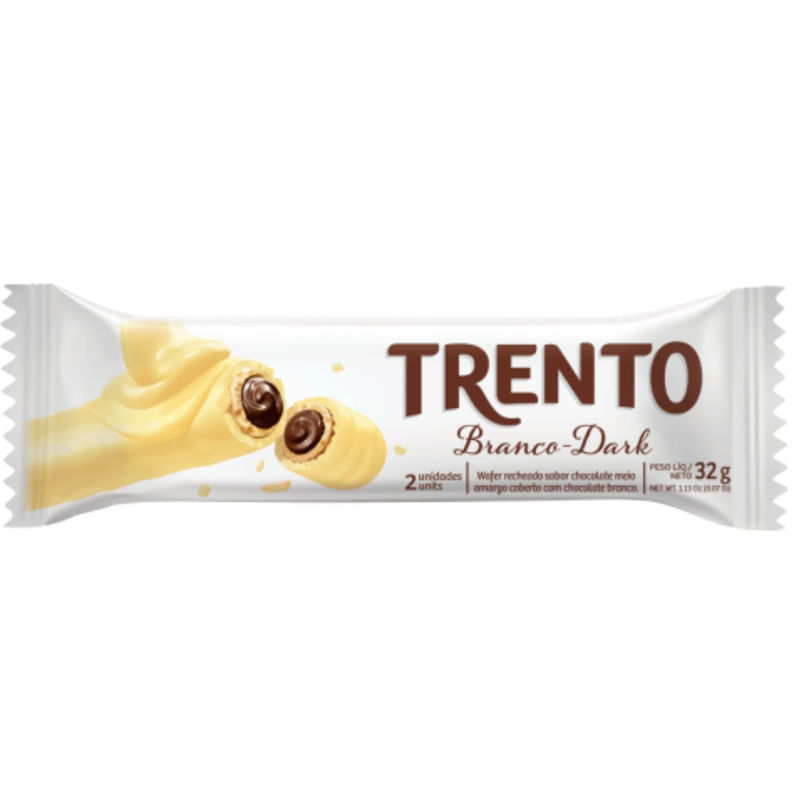 Chocolate Branco Dark Trento Duo Peccin Pacote 32g