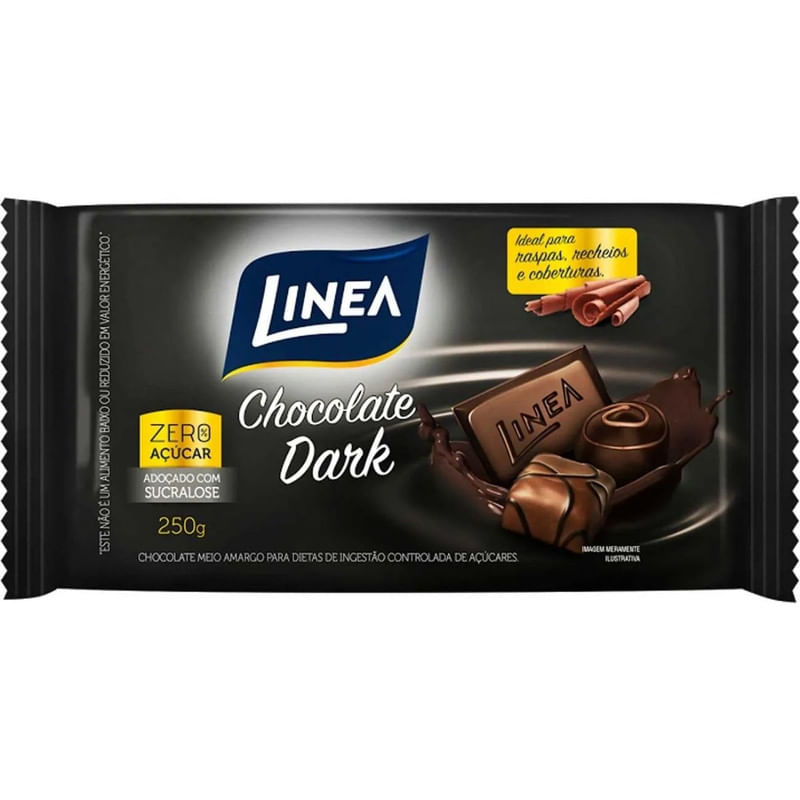 Chocolate Dark Zero Açúcar Linea 250 g