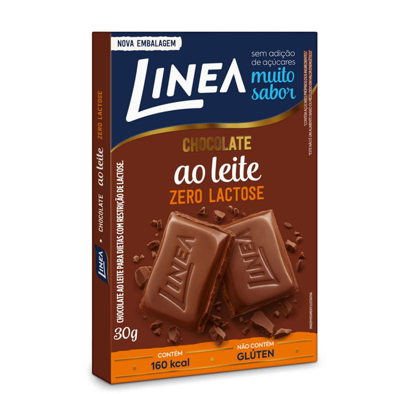 Chocolate ao Leite Linea Zero Açucar e Lactose 30g