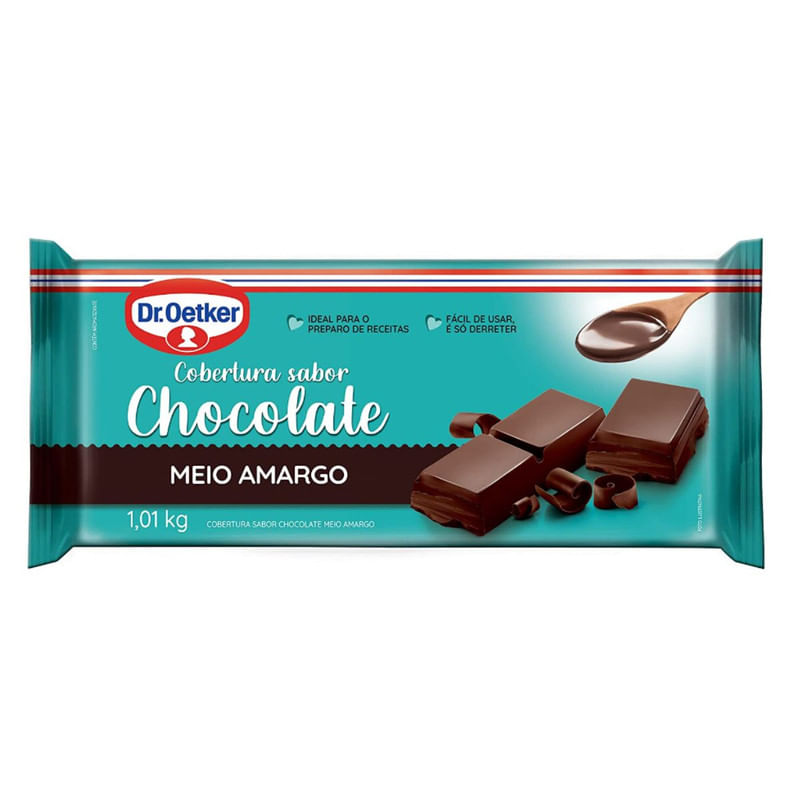 Cobertura de Chocolate Meio Amargo Dr Oetker 1,010kg