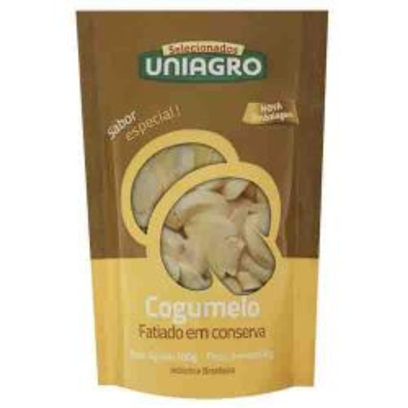 Cogumelo em Conserva Fatiado Uniagro Sachê 80g