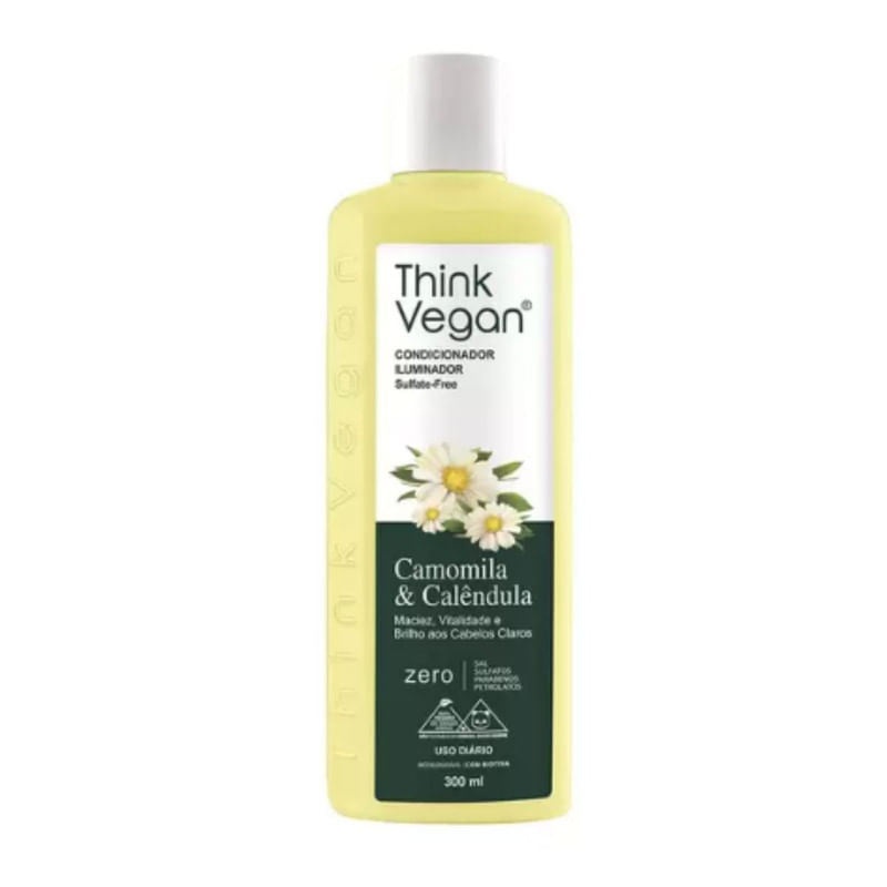 Condicionador Iluminador Camomila e Calêndula Think Vegan 300ml