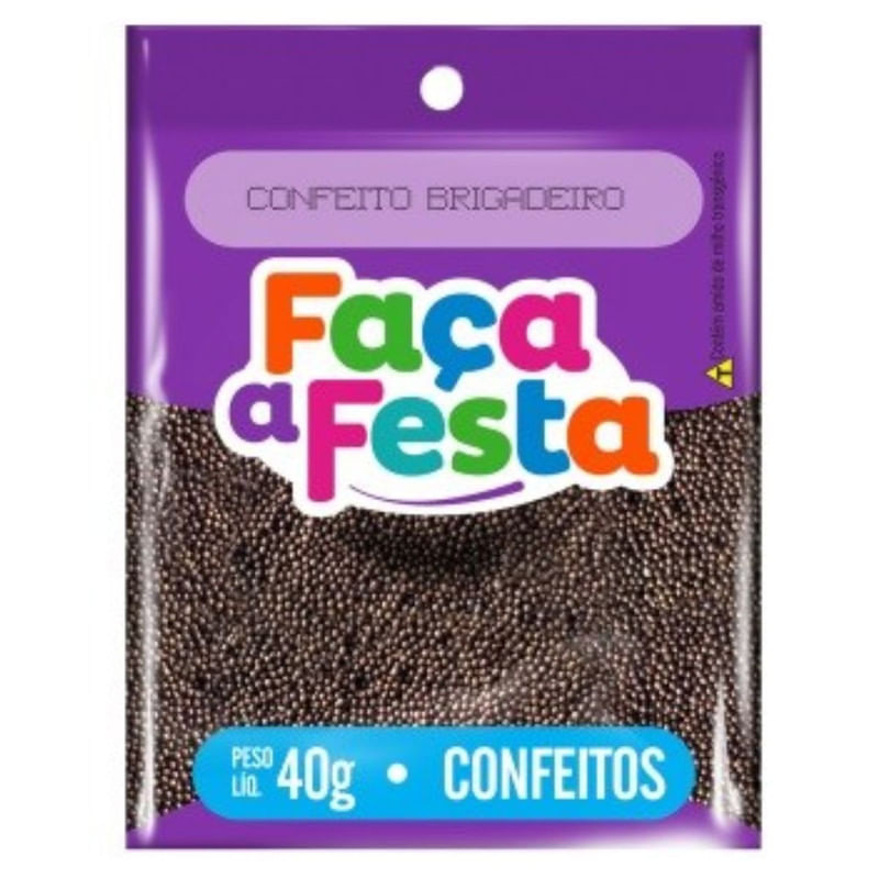 Confeito de Brigadeiro Faça a Festa Pacote 40g