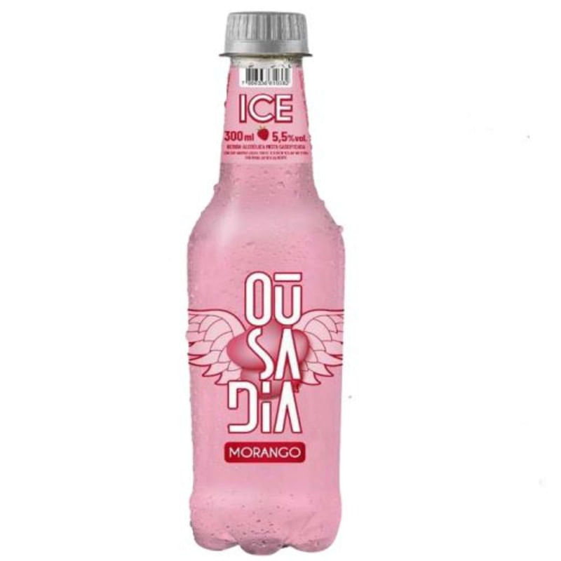 Coquetel Alcoólico Ousadia Ice Morango Garrafa 300ml