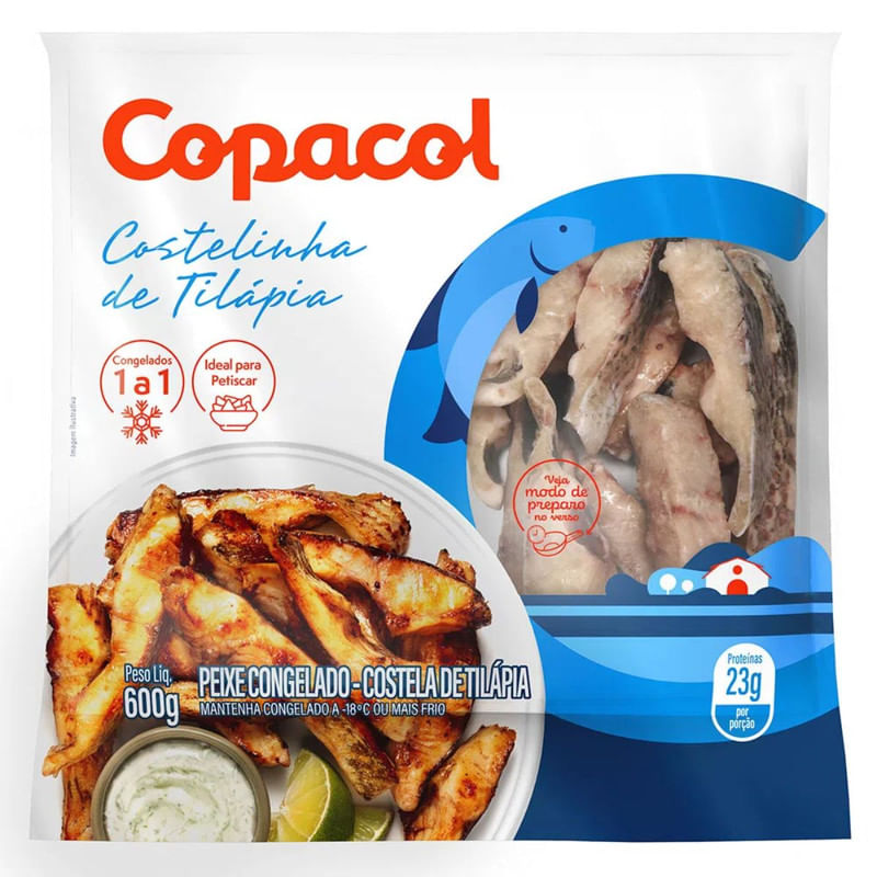 Costelinha de Tilápia Congelada Copacol Pacote 600g