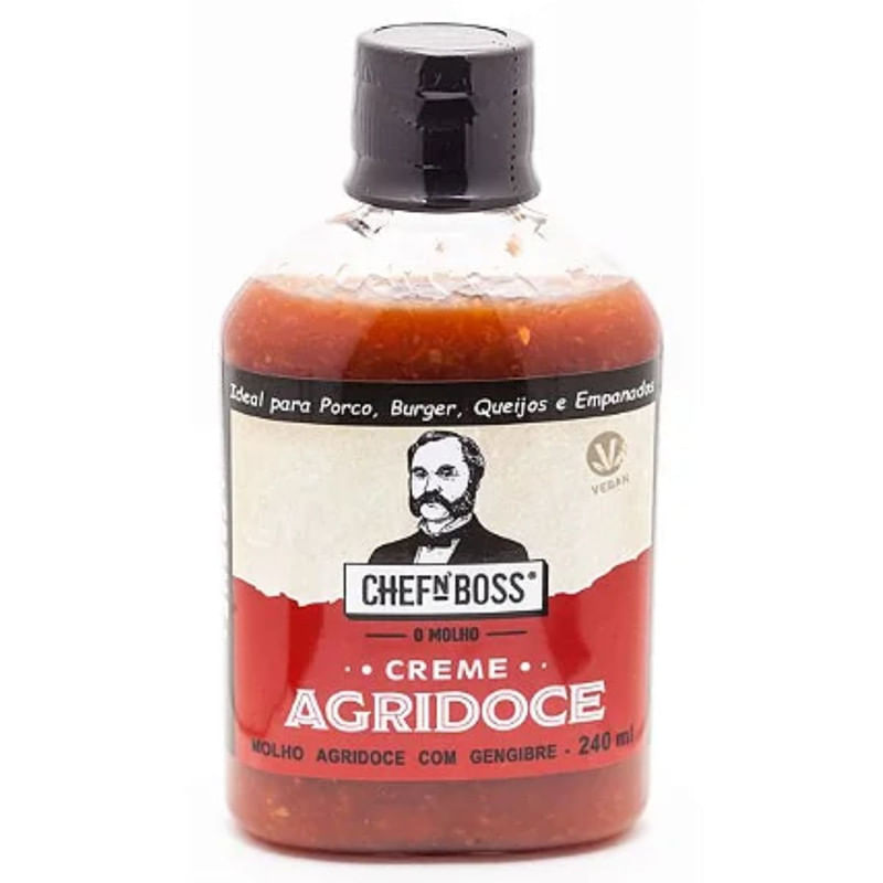 Creme Agridoce com Gengibre Chef n&apos; Boss Frasco 240ml