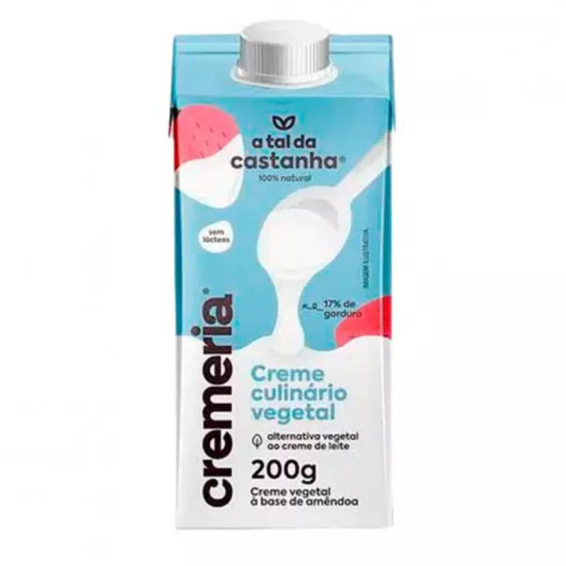 Creme Culinário Vegetal Cremeria a Tal da Castanha Caixa 200g