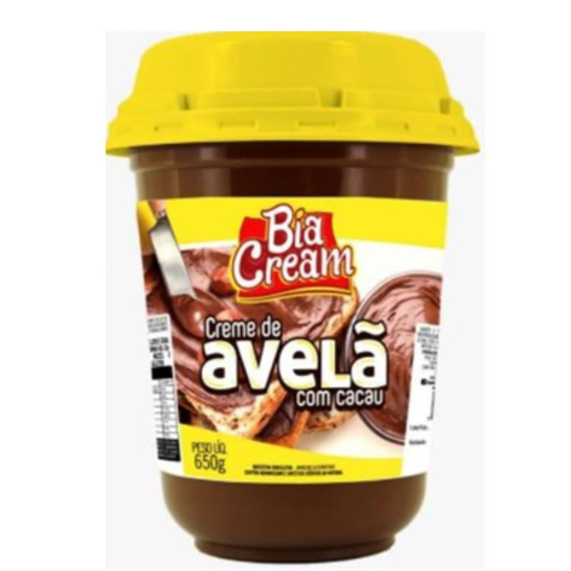 Creme De Avelã Com Cacau Bia Cream 650g