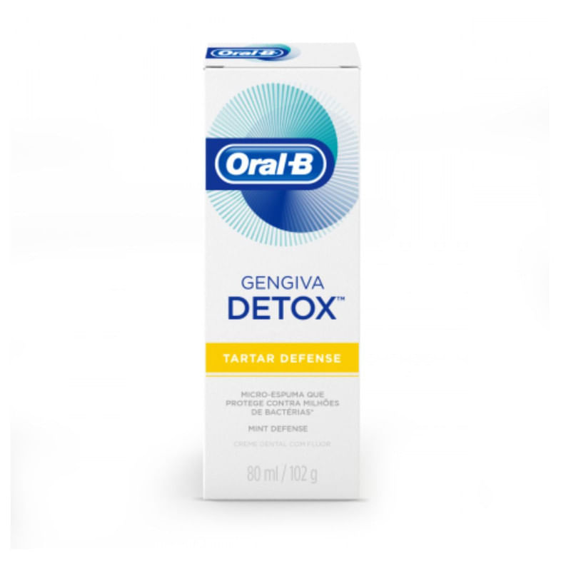 Creme Dental Detox Antitártaro Oral B Com 102g