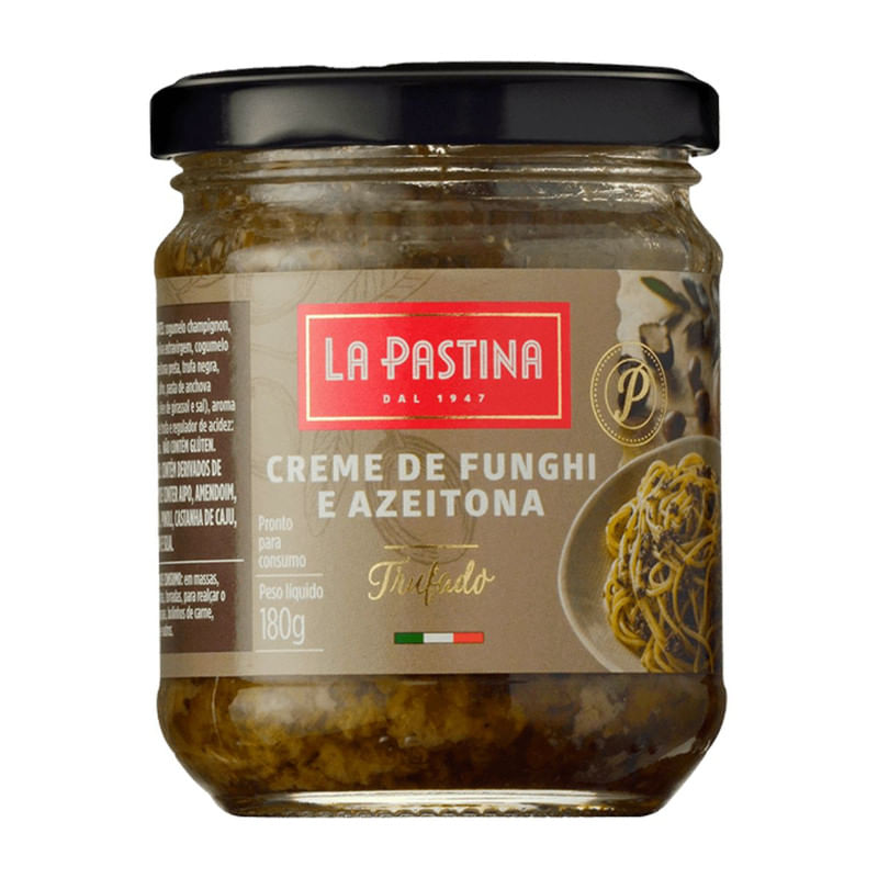 Creme de Funghi e Azeitona Trufado La Pastina Vidro 180g