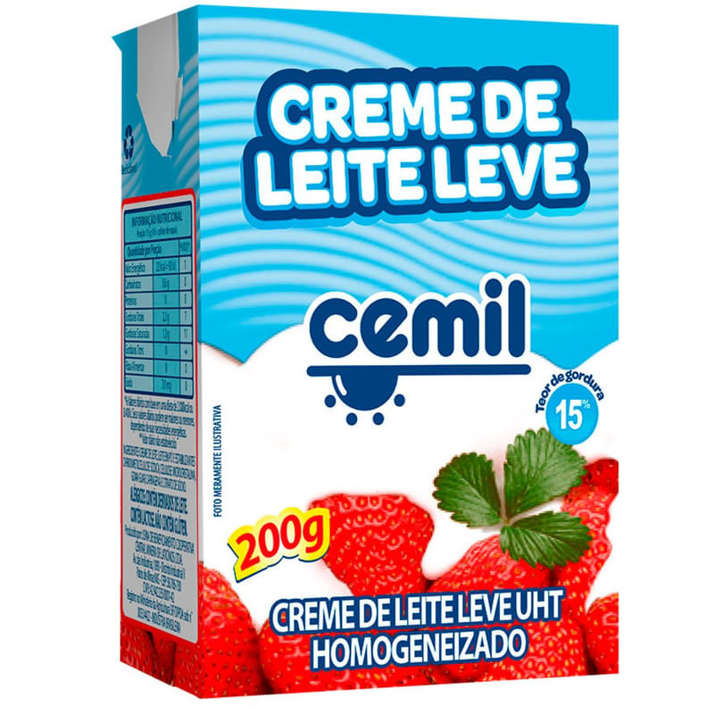 Creme de Leite Leve UHT Cemil Caixa 200g