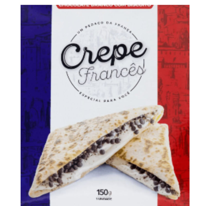 Crepe Frânces Congelado Com Chocolate Branco  Èze Crêperie150g