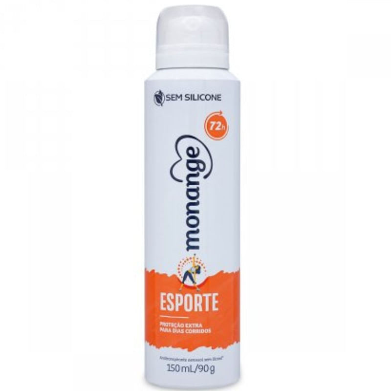 Desodorante Antitranspirante Aerossól Masculino Monange Esporte Frasco 150ml