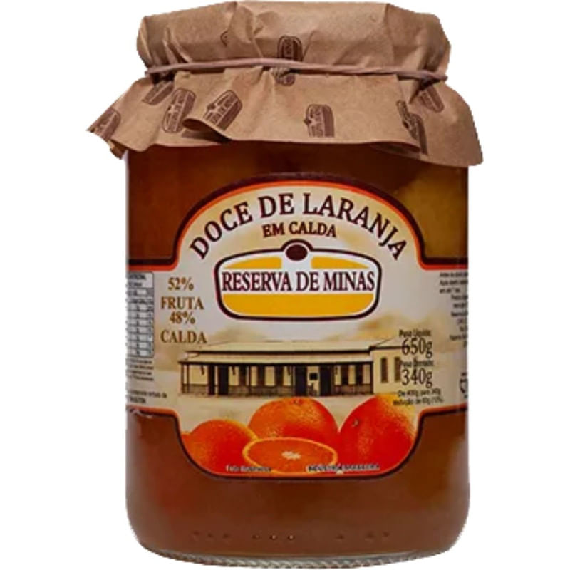 Doce de Laranja em Calda Reserva De Minas Pote 630g