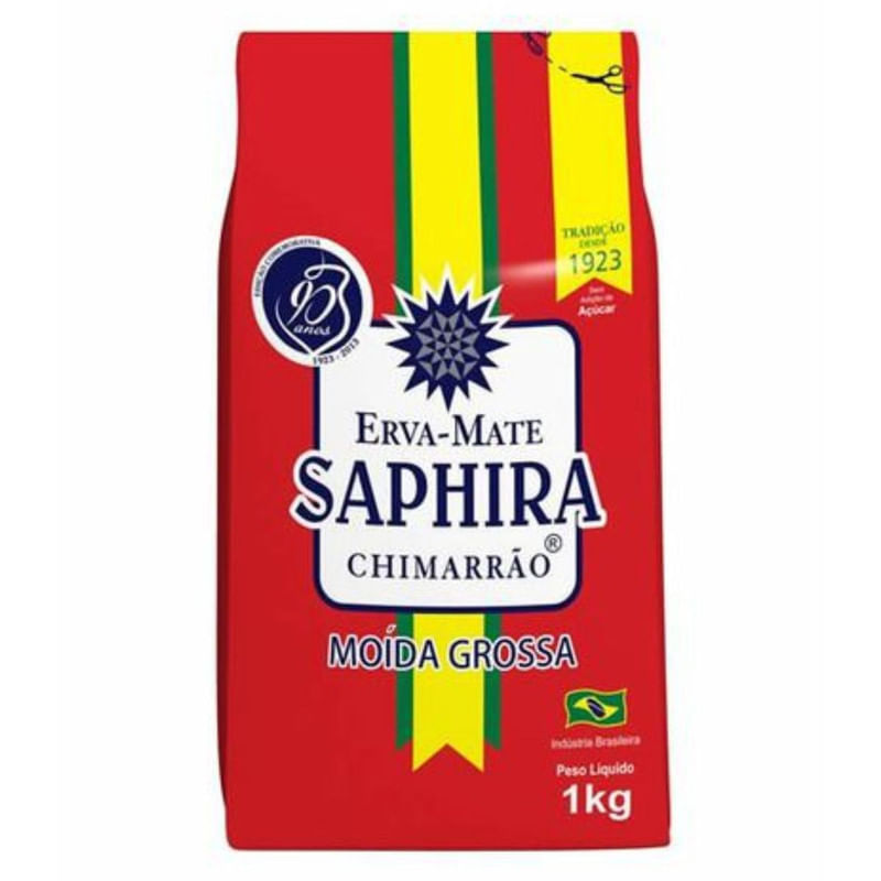 Erva Mate Moída Grossa Chimarrão Saphira 500g