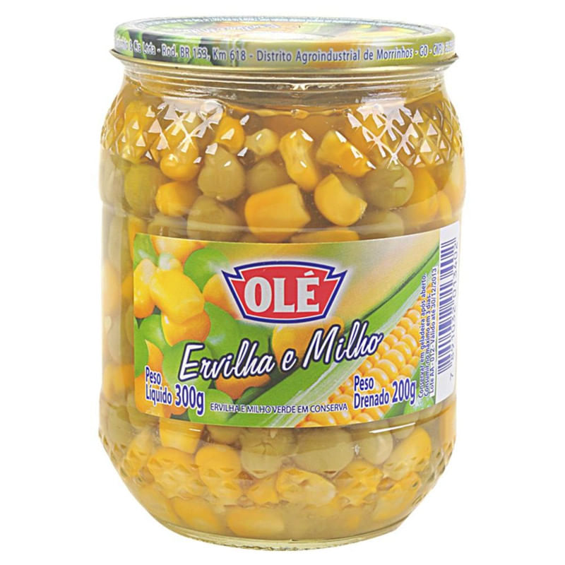 Ervilha e Milho Verde Olé Vidro 200g