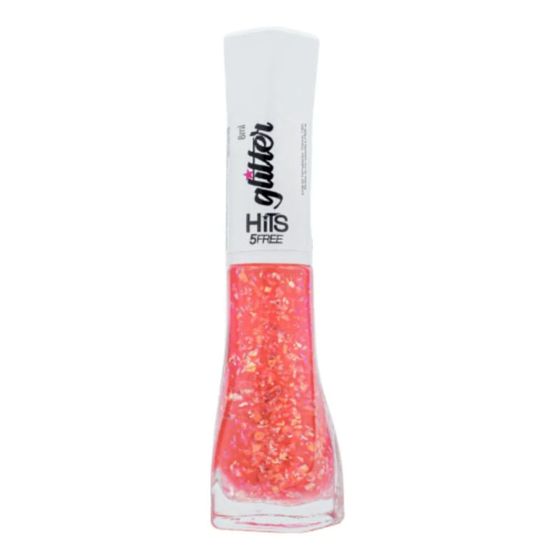 Esmalte Hits Glitter Strawberry 8ml