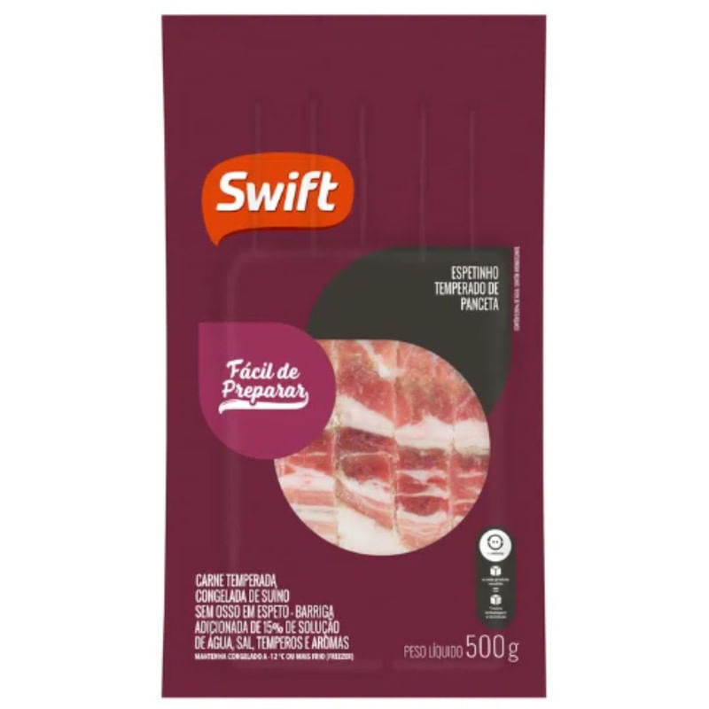 Espetinho de Panceta Swift Pacote 500g