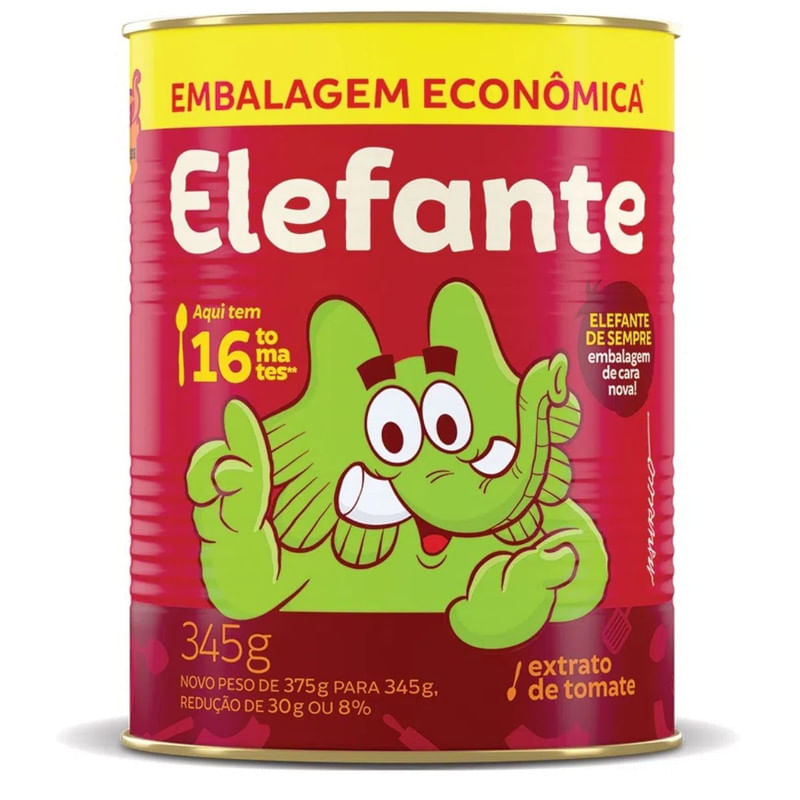 Extrato de Tomate Elefante Lata 345g