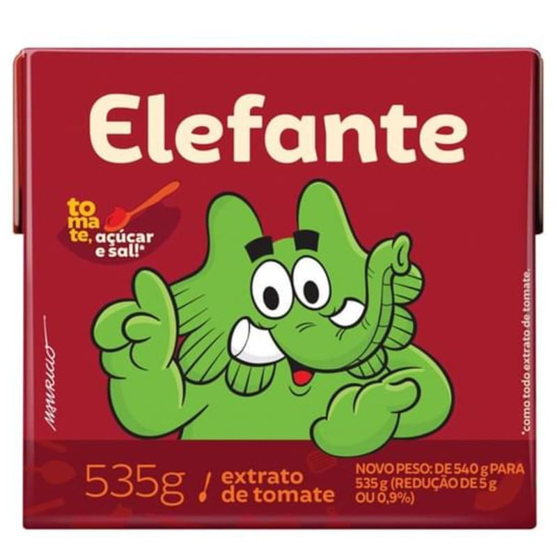 Extrato de Tomate Tradicional Elefante Caixa 535g