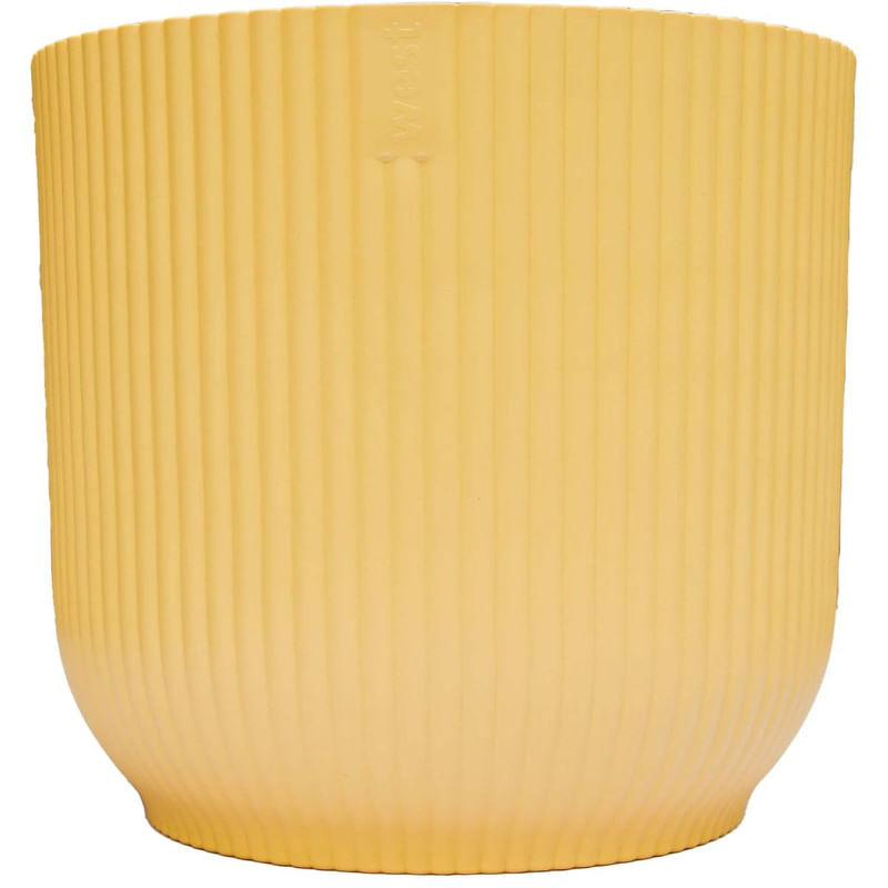 Vaso Cachepot Siena Amarelo Pastel West Garden 16 x 14cm