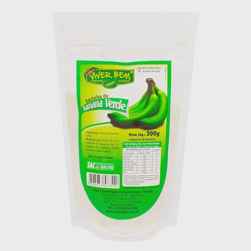 Farinha de Banana Verde Viver Bem 200g