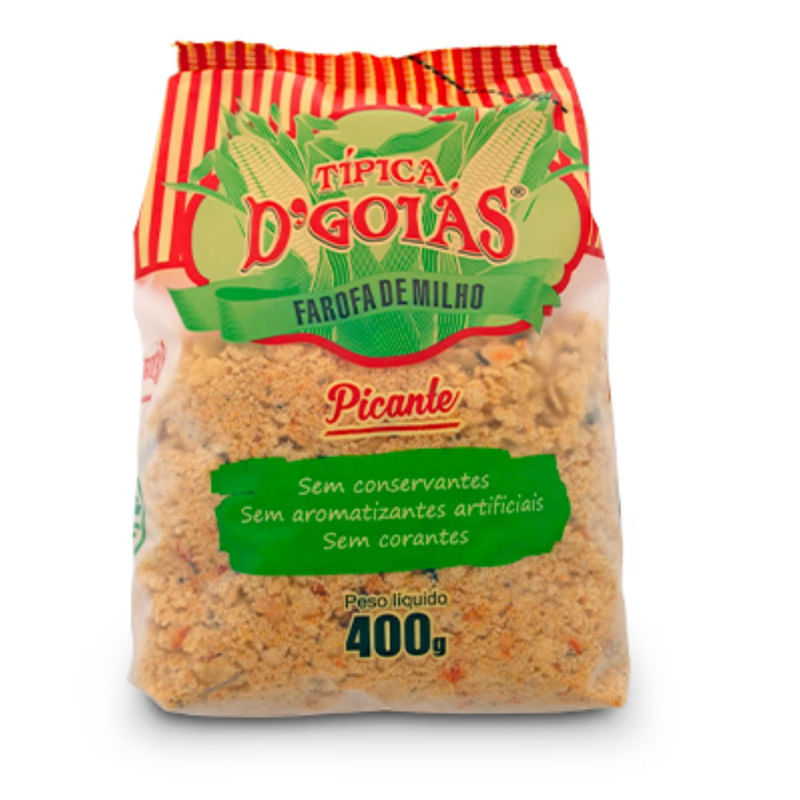 Farofa de Milho Picante D&apos;Goiás Pacote 400g