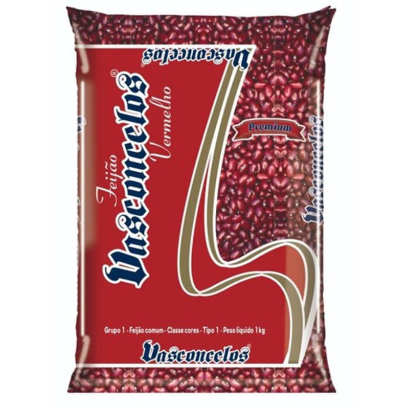 Feijão Vermelho Vasconcelos Pacote 1Kg