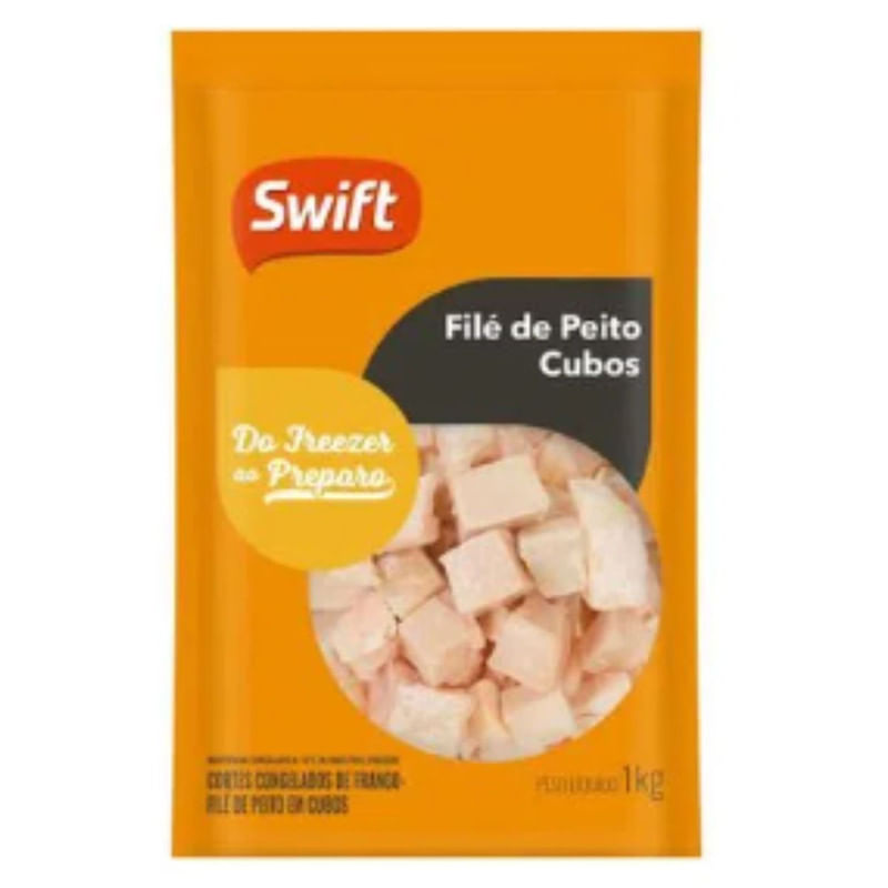 Filé de Peito em Cubos Swift Pacote 1Kg