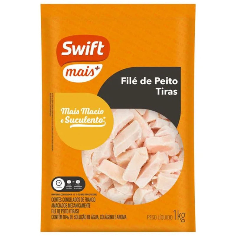 Filé de Peito em Tiras Mais Swift Pacote 1kg