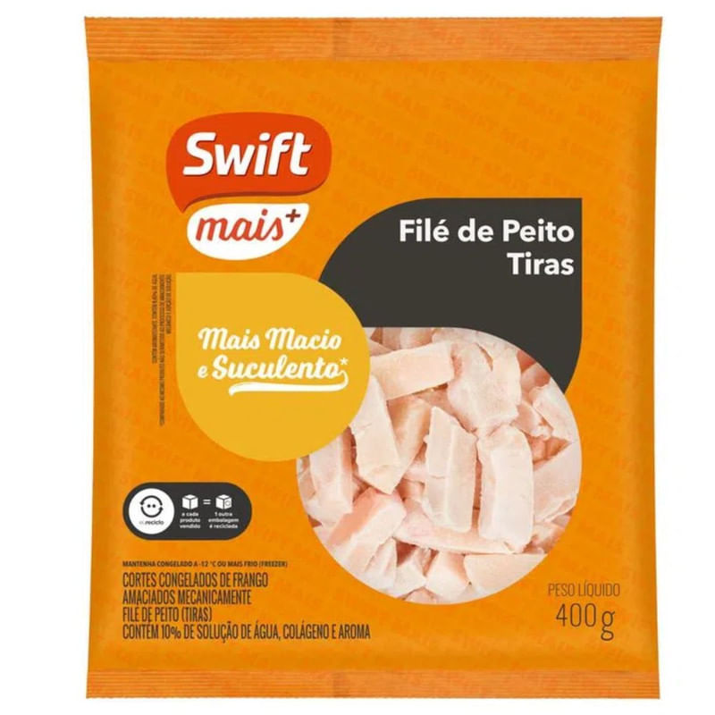 Filé de Peito em Tiras Mais Swift Pacote 400g