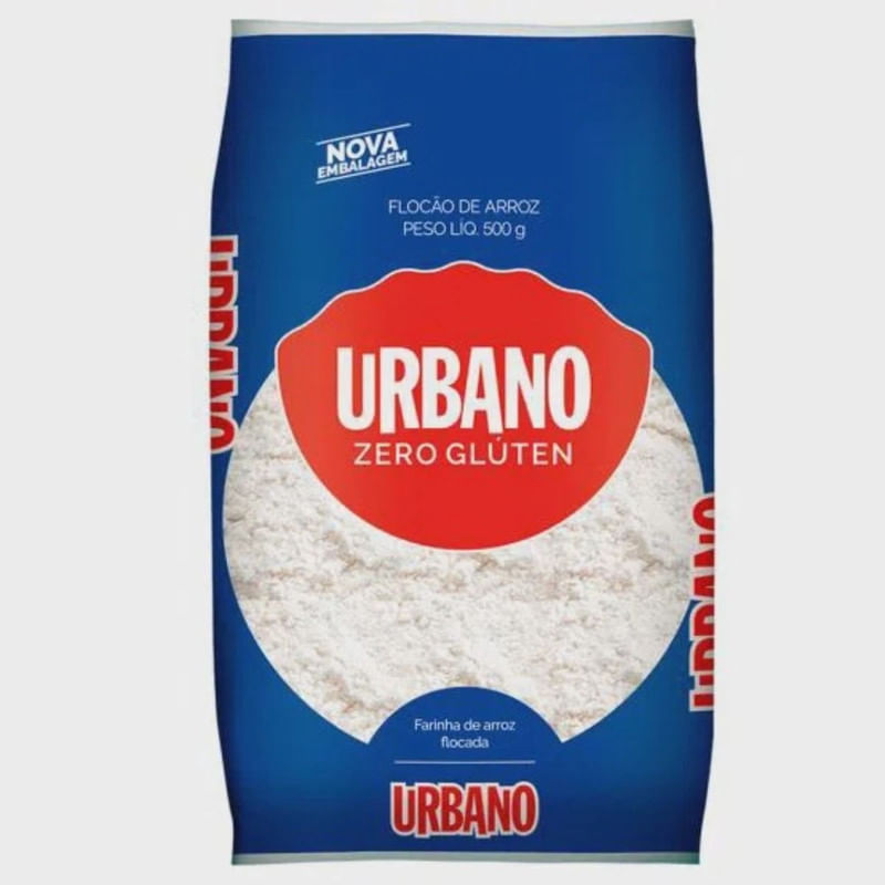 Flocão de Arroz Zero Glúten Urbano Pacote 500g