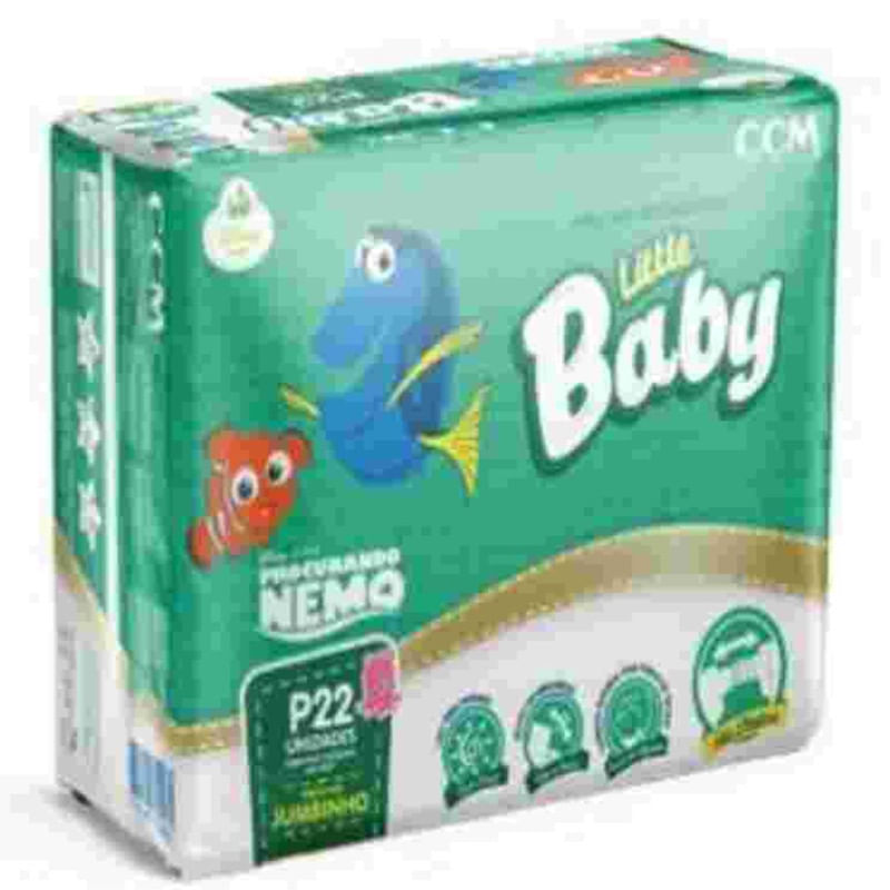 Fralda Descartável Little Baby Jumbinho Procurando Nemo P Pacote com 22 Unidades