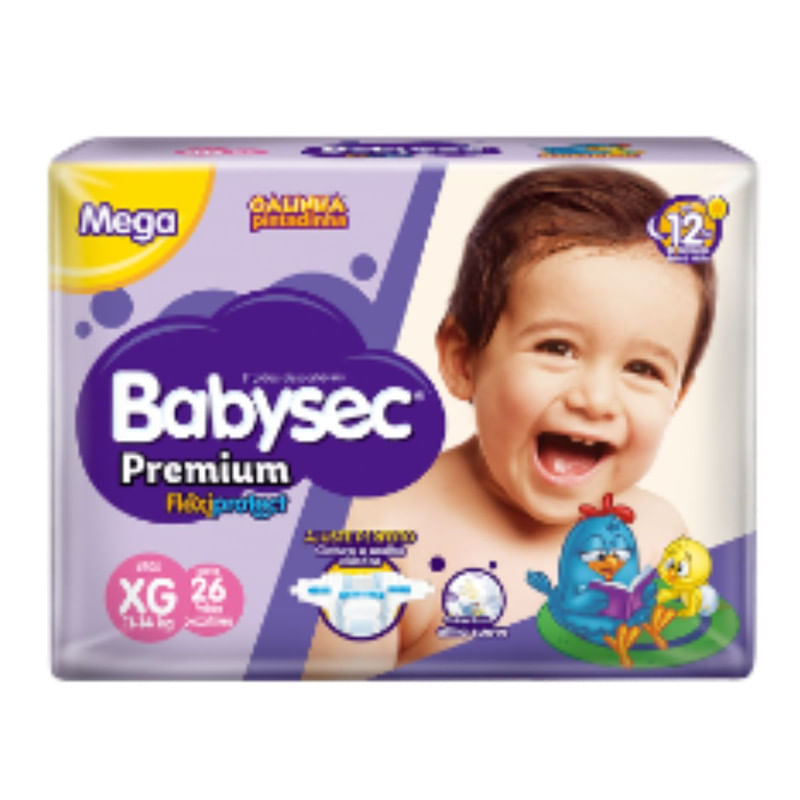 Fralda Infantil Premiun Mega XG 26 Unidades Babysec