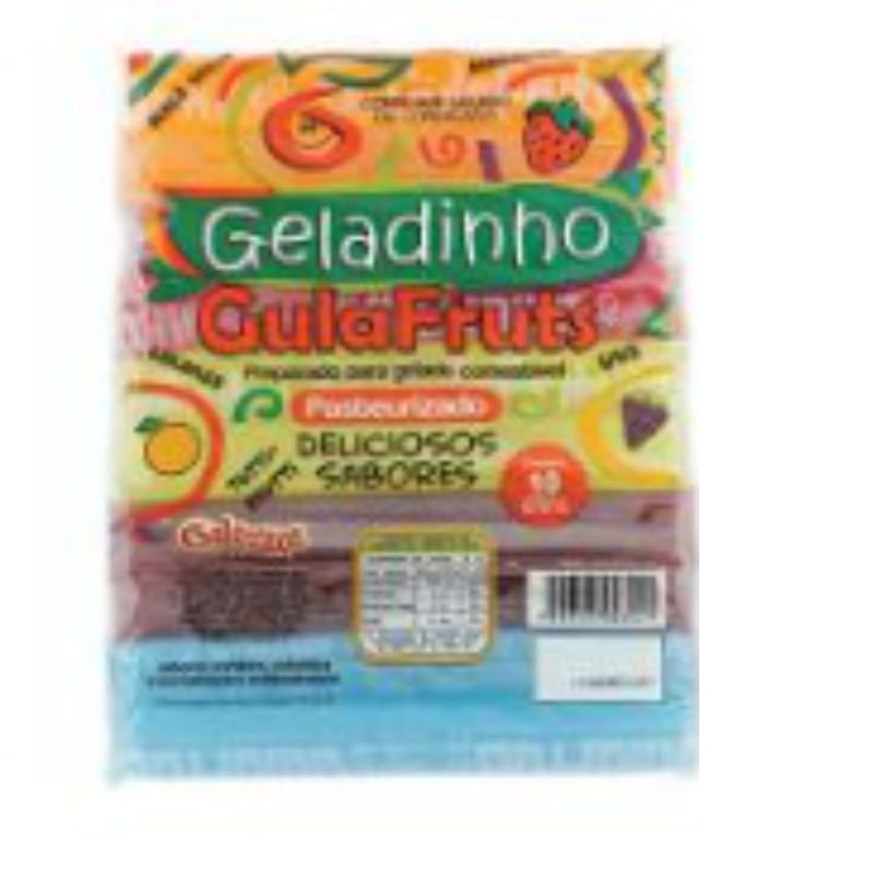 Geladinho Sortido Gula Fruts com 10 Unidades de 55ml