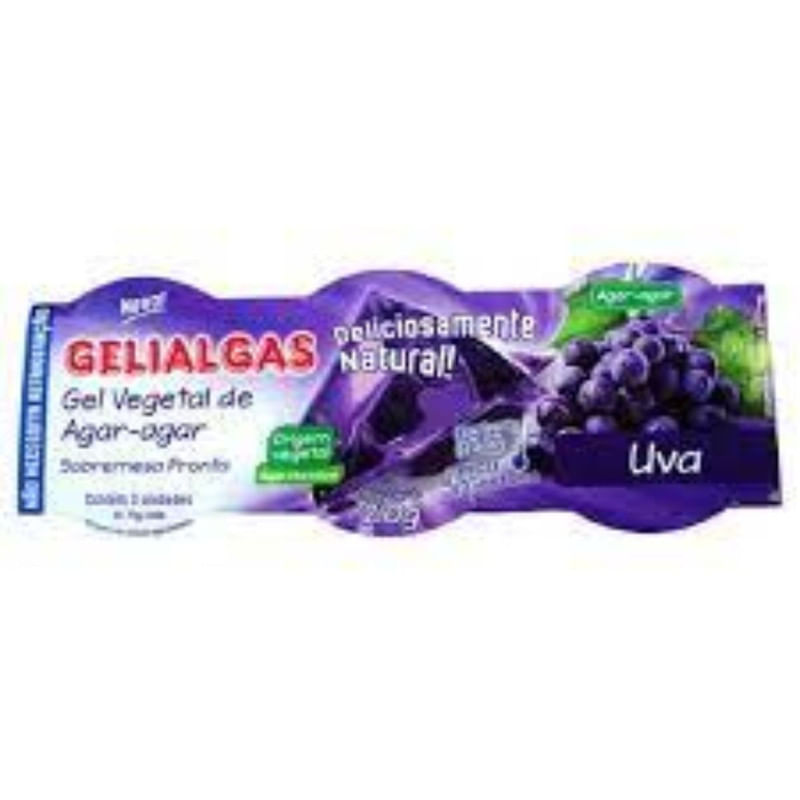 Gelatina Sabor Uva Gelialgas Com 210g