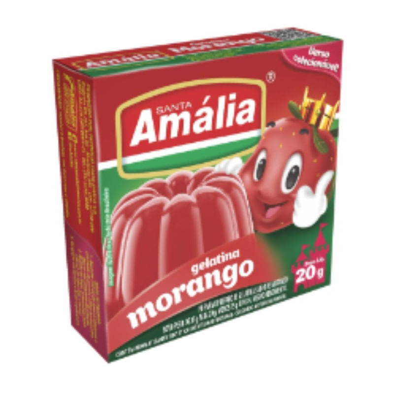 Gelatina em Pó Sabor Morango Santa Amália 20g