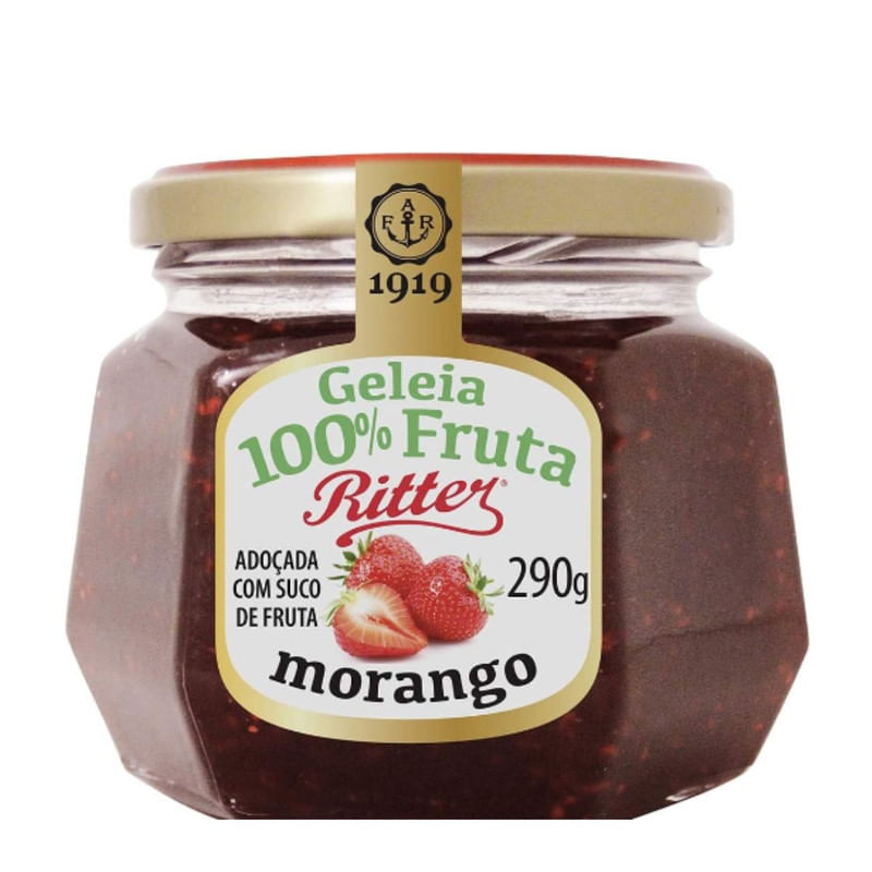 Geleia 100% Da Fruta Morango Ritter 290g