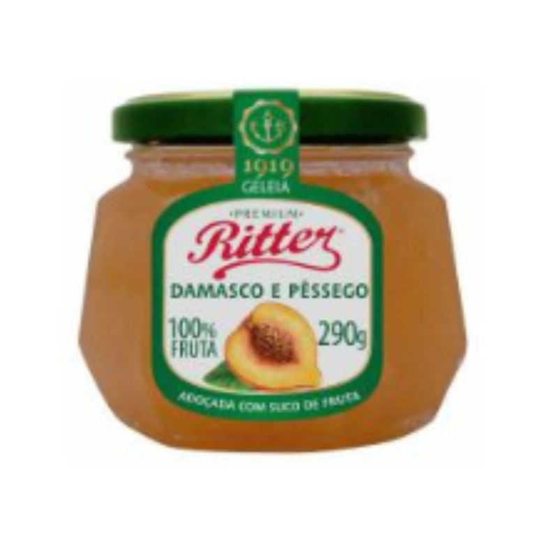 Geleia 100% Fruta Sabor Damasco e Pêssego Ritter 290g