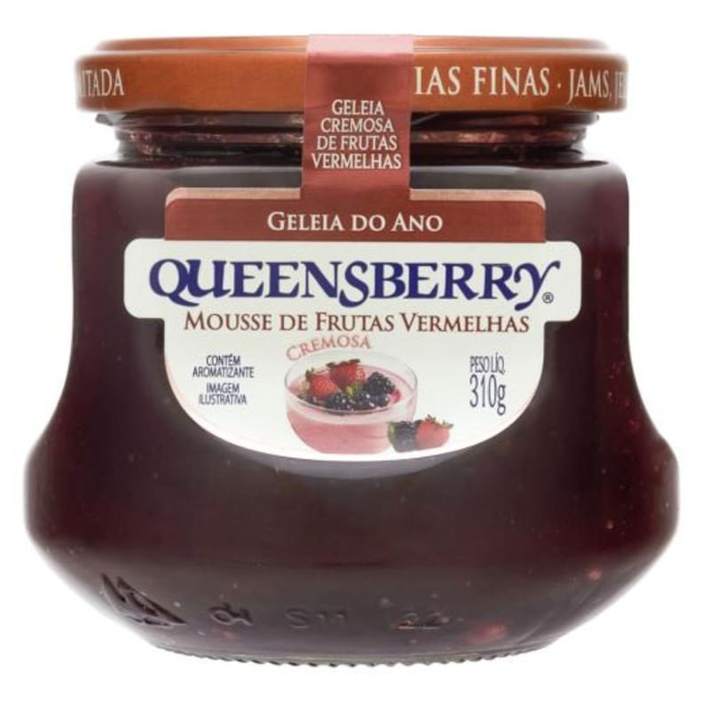 Geleia Cremosa Mousse de Frutas Vermelhas Queensberry Vidro 310g