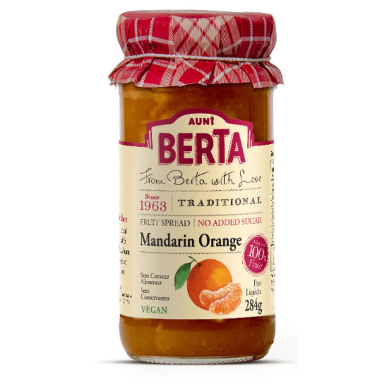 Geléia Traditional Mandarin Orange Aunt Berta Vidro 284g