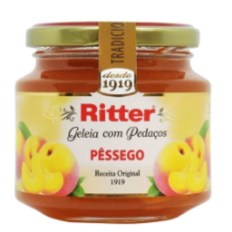 Geleia com Pedaços de Pêssego Ritter 310g