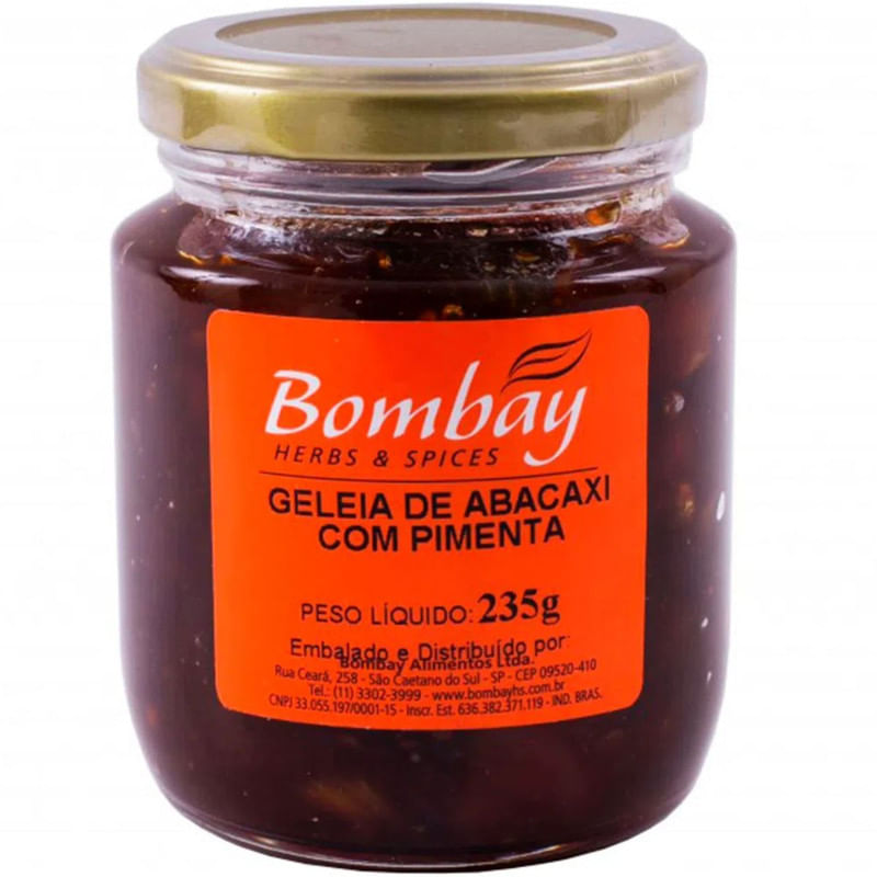 Geléia de Abacaxi com Pimenta Bombay Vidro 235g