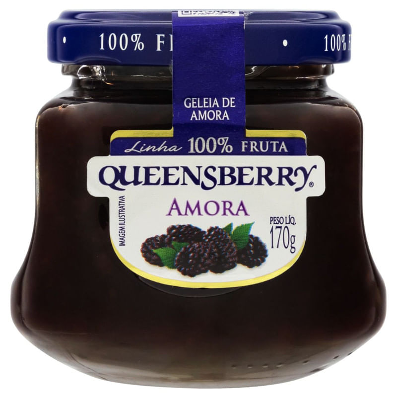 Geléia de Amora Queensberry 100% Fruta Vidro 170g