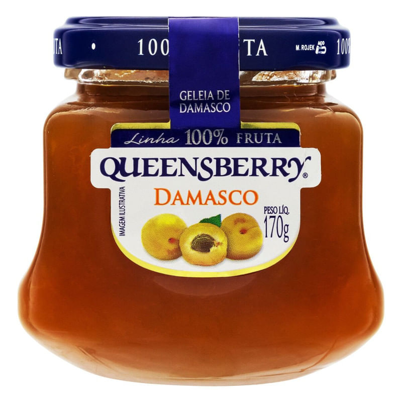 Geléia de Damasco Queensberry 100% Fruta Vidro 170g